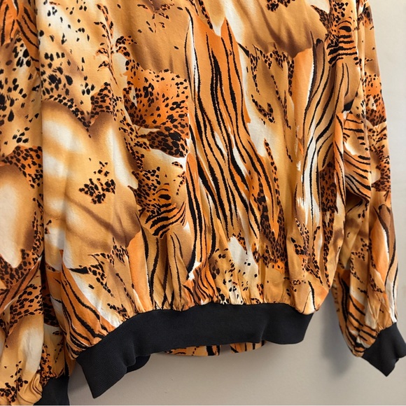 Vintage 80s CARBIE Animal Print Bomber Jacket – Size Medium Like New - Picture 8 of 9